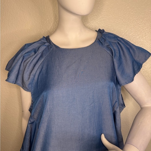 Unbranded Balloon Dress/ Solid/Blue Denim Size 2XL. #313 - Picture 3 of 14